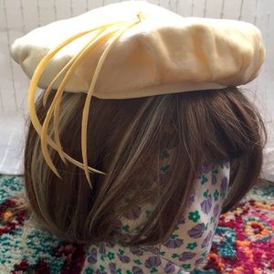 Vintage feather velvet hat